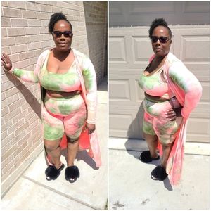 Tye dye 3 piece short set